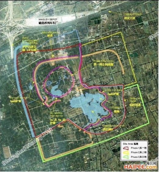 上海迪士尼乐园区域规划及效果图
