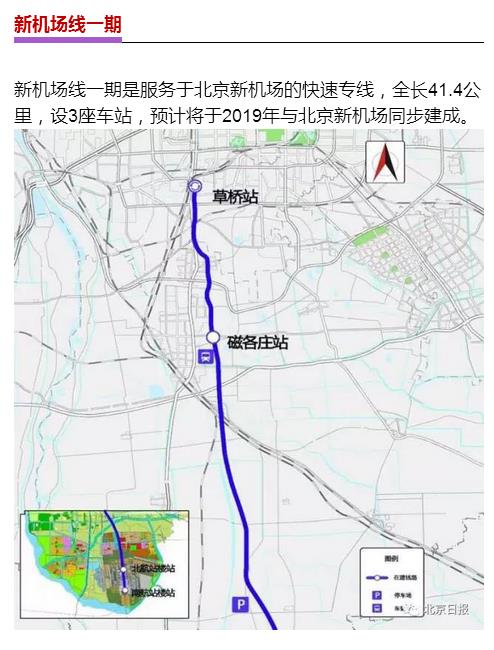 北京新机场线一期工程开工时间、计划建成时间