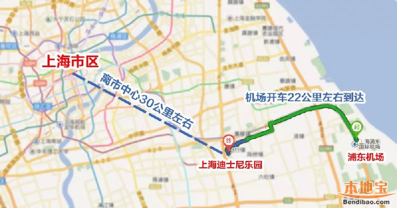 上海迪士尼乐园详细地址和位置:几号线地铁到