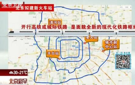 北京新建四大火车站布局图发布 力争实现零换乘图片