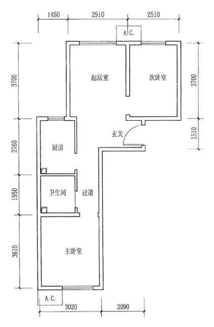 延庆天成家园公租房项目户型图区危改康居办持有