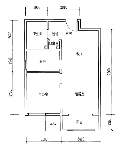 延庆天成家园公租房项目户型图(区危改康居办持有)