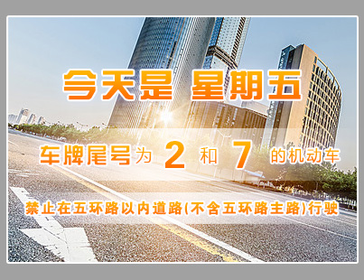 2018年9月7日周五北京限行尾号及交通出行提示