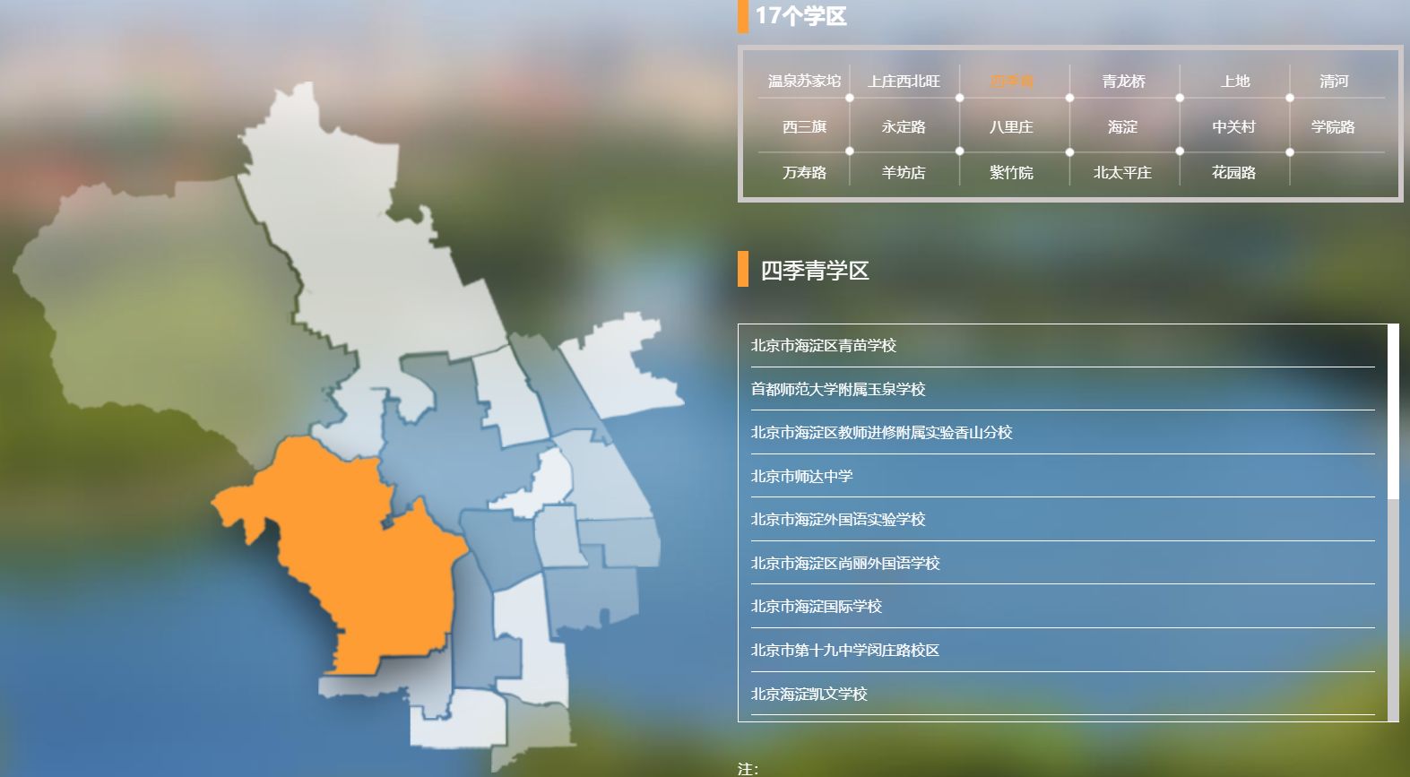 2022北京海淀四季青学区中小学名单一览表