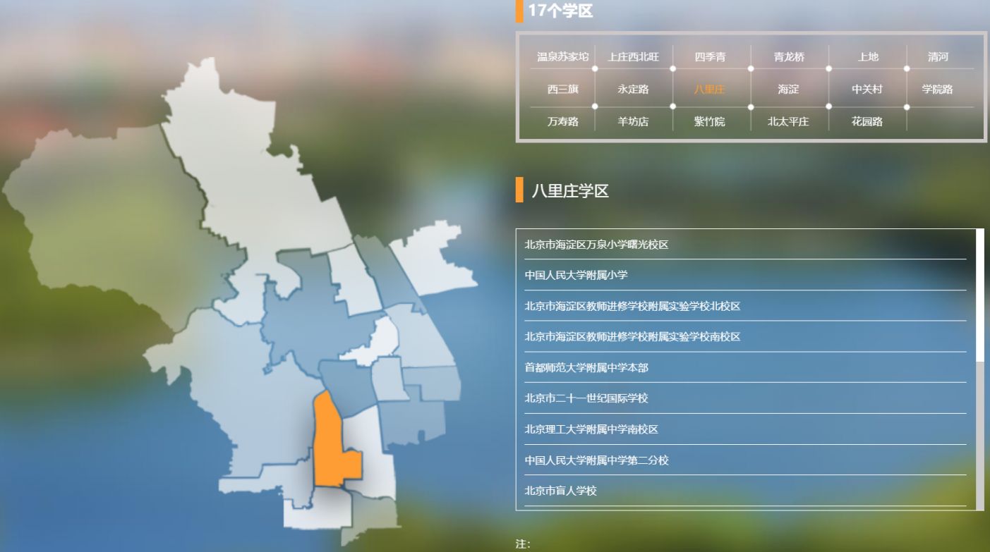 2022北京海淀八里庄学区学校一览表(小学 中学)