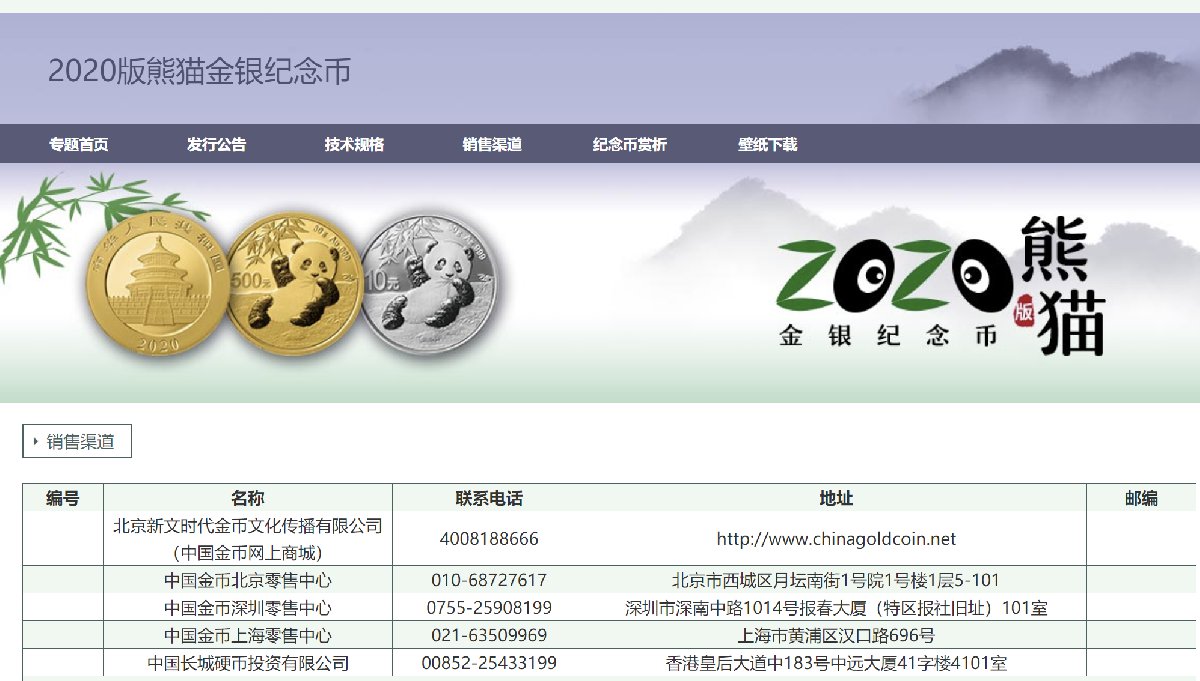 2020版熊猫纪念币预约官网入口网上商城线下网点