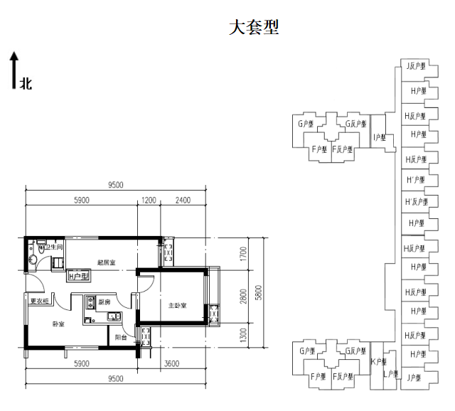 昌平区冠芳园公租房项目户型图