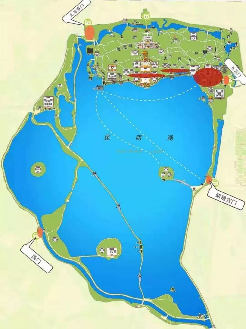 >   2,北宫门入园游玩线路:  3,新建宫门入园游玩线路:  北京颐和园