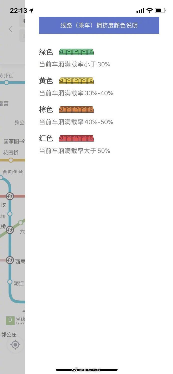 北京地铁车厢满载率查询入口(电脑端 手机端)