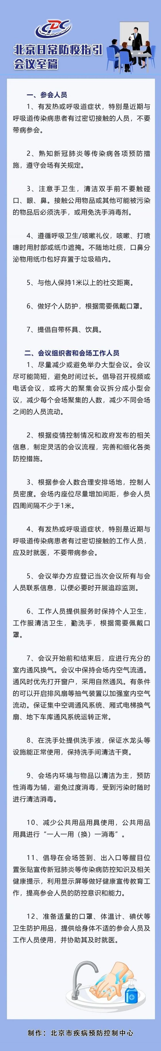 北京日常防疫指引——会议室篇