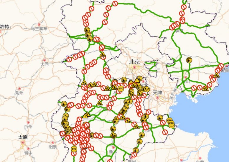 因疫情防控，京沪、京昆、大广等多条高速北京方向关闭