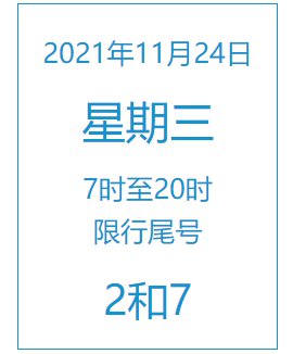 2021年11月24日北京限行尾号是多少