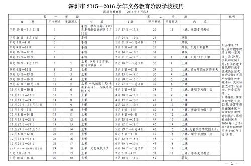 2016年深圳中小学放寒假时间