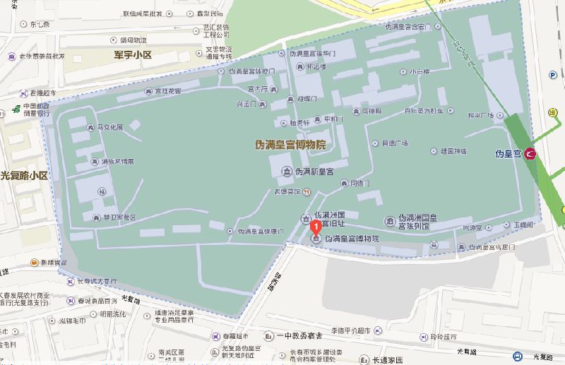 伪满皇宫博物院地图