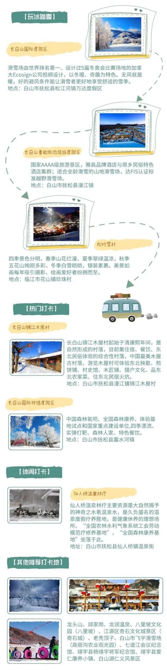 2020白山冬季旅游景点大全