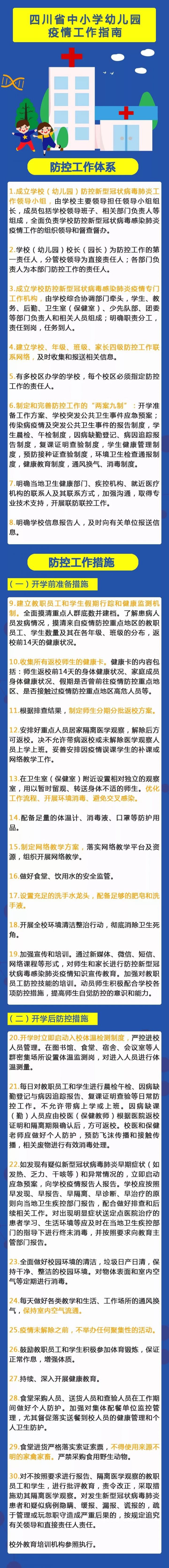 四川省中小學幼兒園防控指南30條