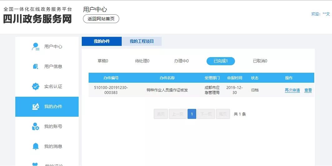 成都肺炎疫情期间网上办事流程
