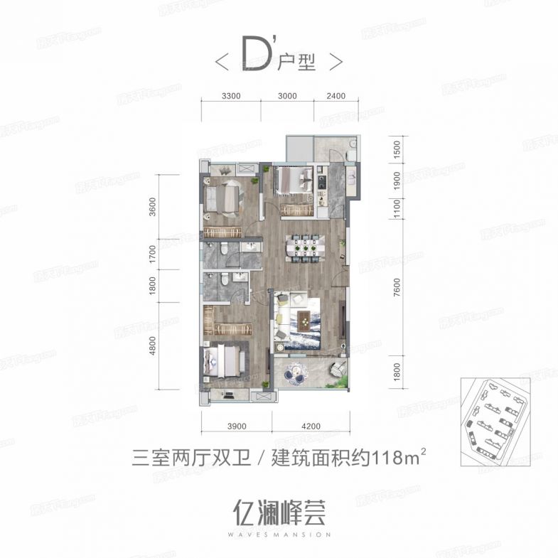 成都市大邑县亿澜峰荟人才公寓户型