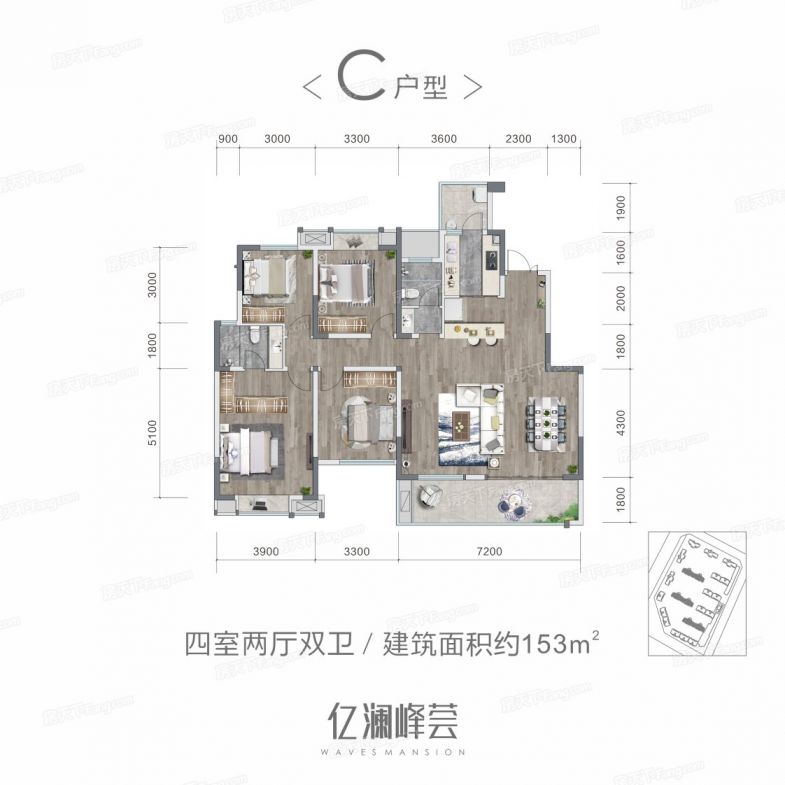 成都市大邑县亿澜峰荟人才公寓户型