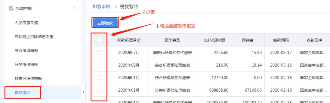 成都自然人電子稅務局扣繳線上辦理