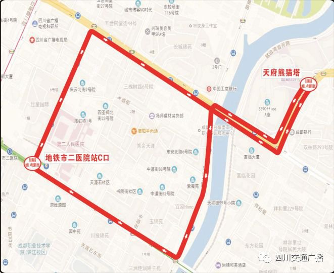 成都国庆景点直达地铁接驳专线(线路图+发车时