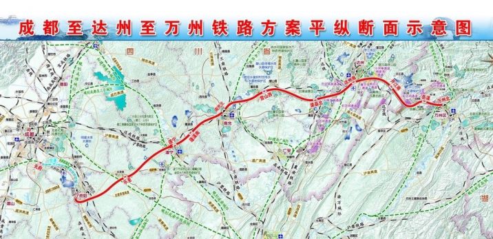 成达万高铁最新线路图和站点