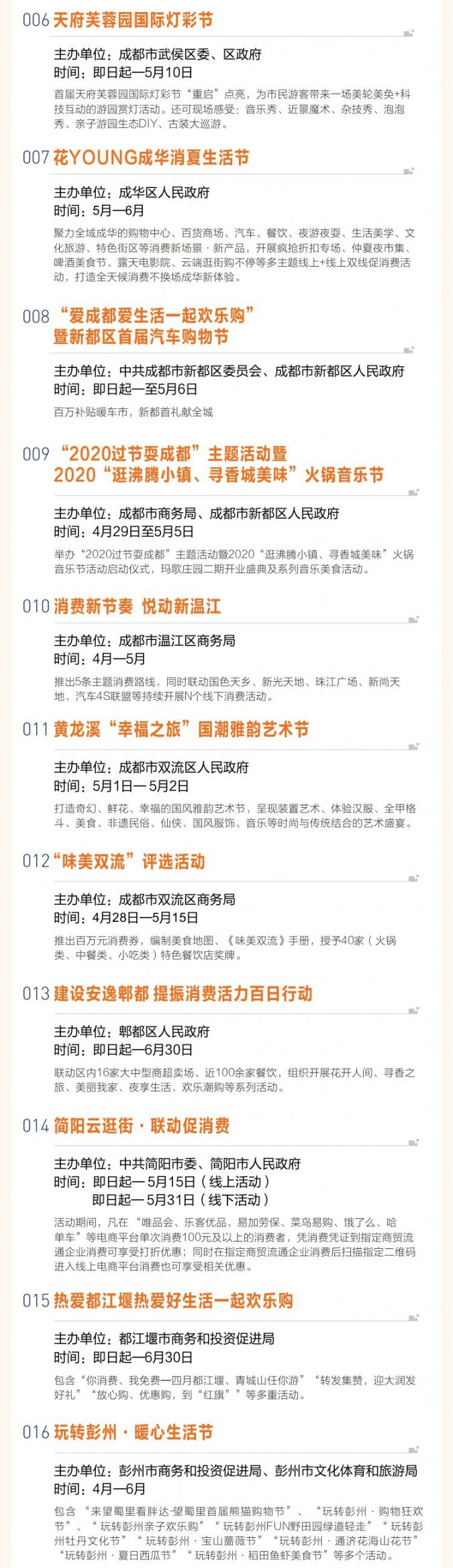 2020成都消費系列活動一覽