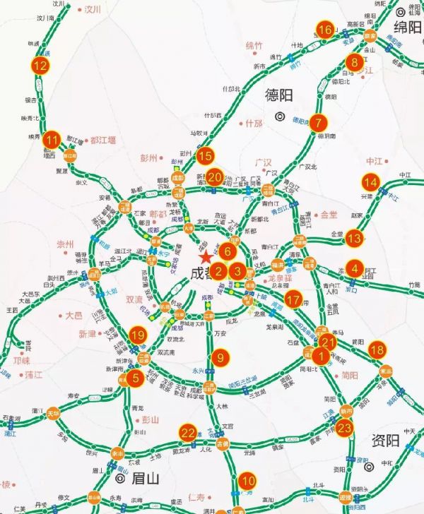 2020成都五一高速堵車避堵繞行指南