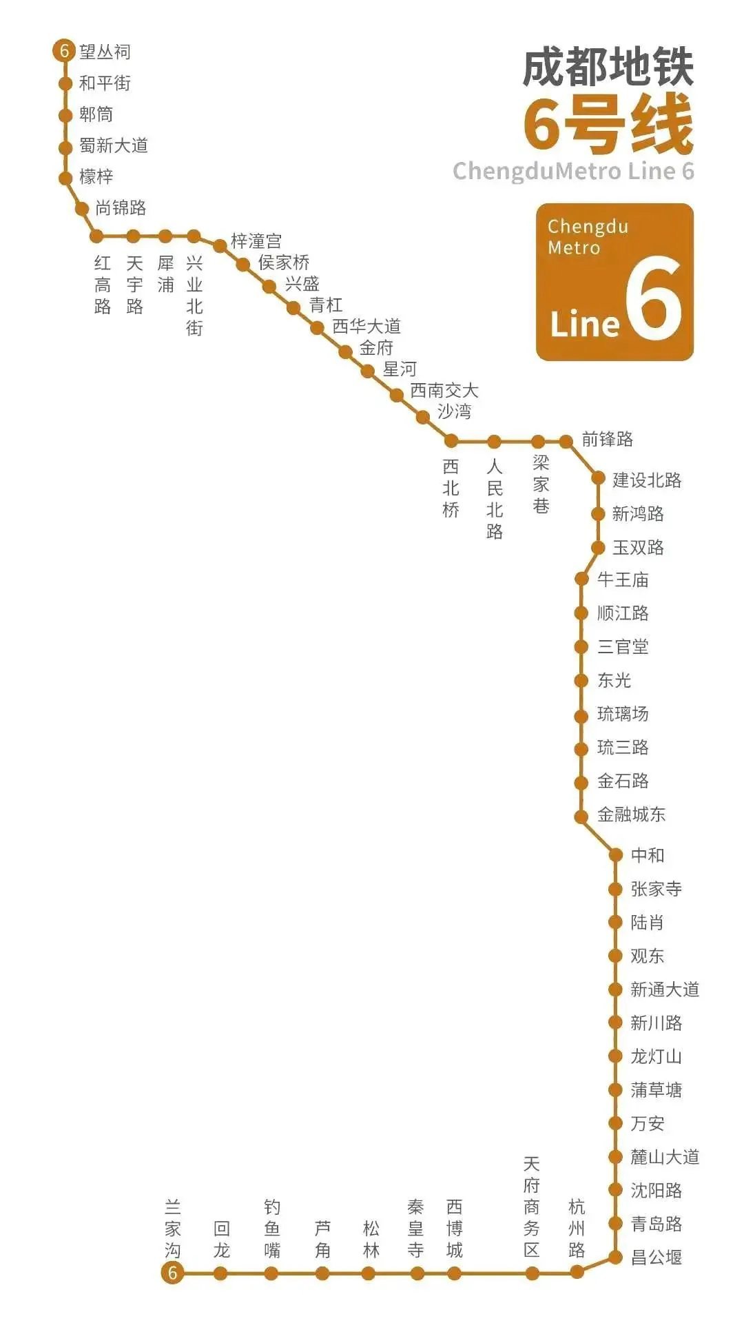 成都地铁6号线最新消息（线路图 站点 通车时间）