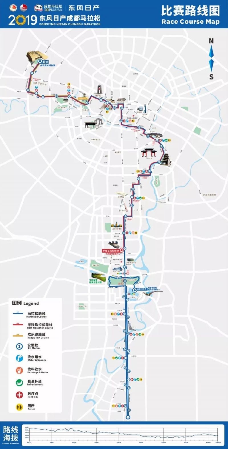 2019成都国际马拉松比赛线路图