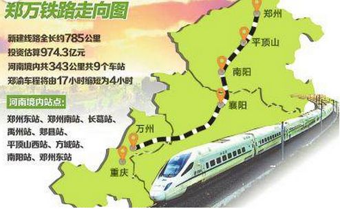 进入重庆市境内,经巫山县,奉节县,云阳县至万州区接上在建的渝万高铁.图片