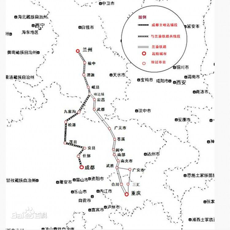 兰渝高铁最新线路图（组图）