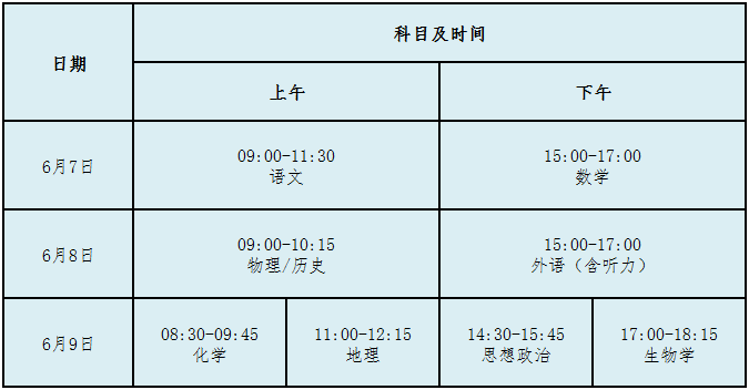 2022重庆璧山高考考场设置