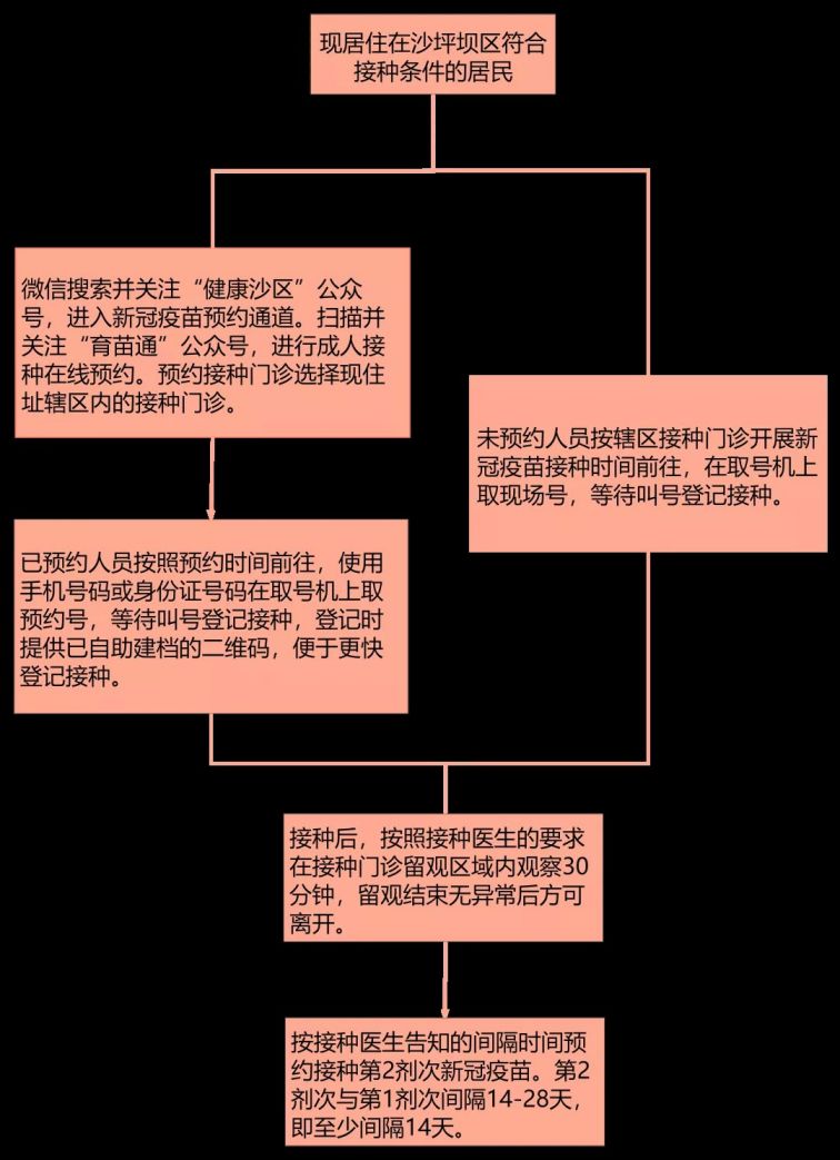 重庆沙坪坝新冠疫苗接种流程