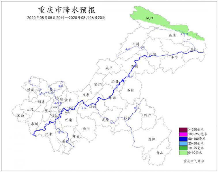 2020年8月重庆高温天气预报
