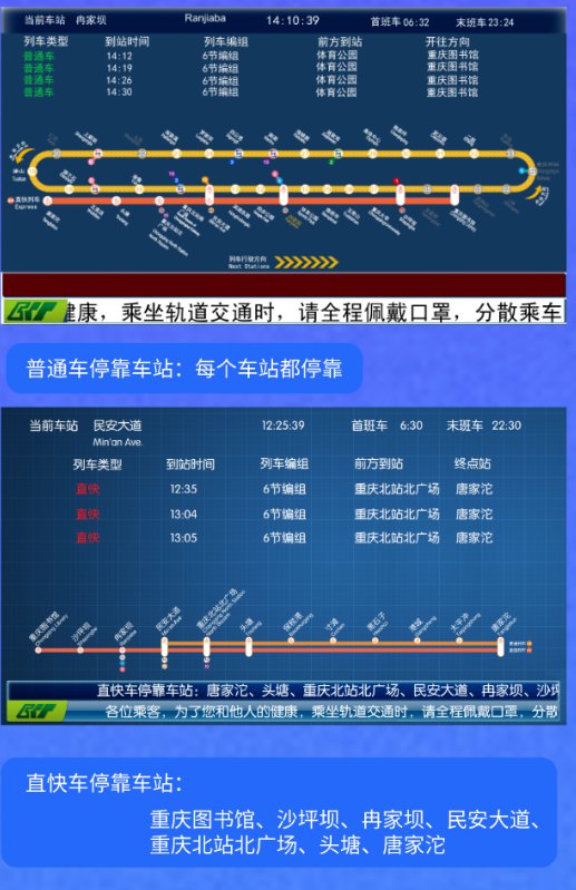 重庆地铁环线四号线直快列车乘车注意事项