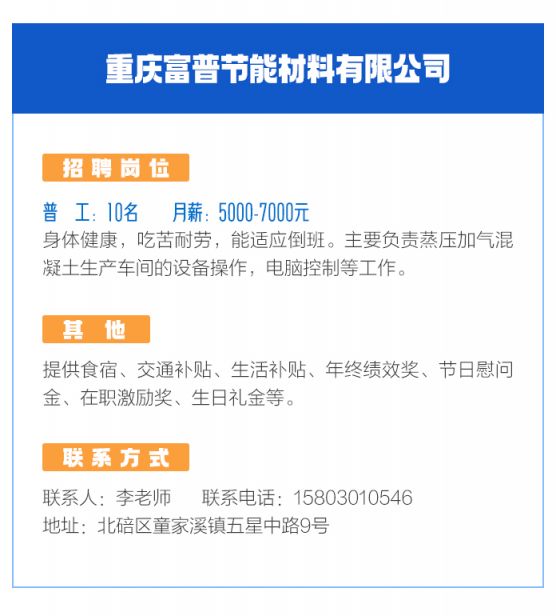 2022重庆北碚企业招聘（持续更新）