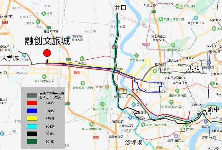 重庆轨道微电园至融创文旅城公交专线运营时间、路线
