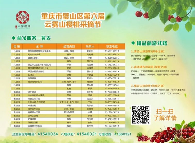 2021璧山云雾山樱桃采摘节全攻略(时间 活动 农家乐 路线)