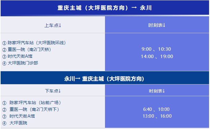 重庆至永川城际快客专线班次恢复运营（附时间表）
