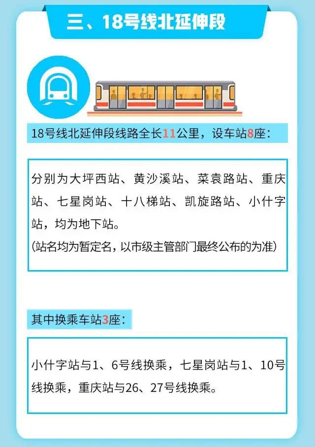 重庆18号线渝中延伸线站点及路线图