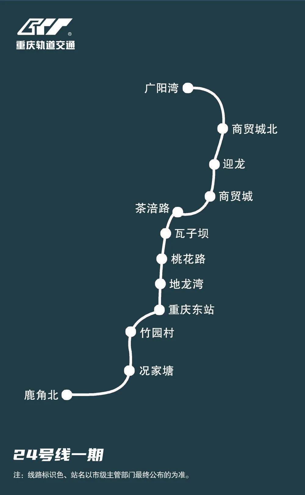 重庆轨道24号线站点图+站点+换乘站点