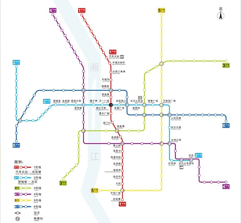 长沙地铁6号线一期线路图2016最新版