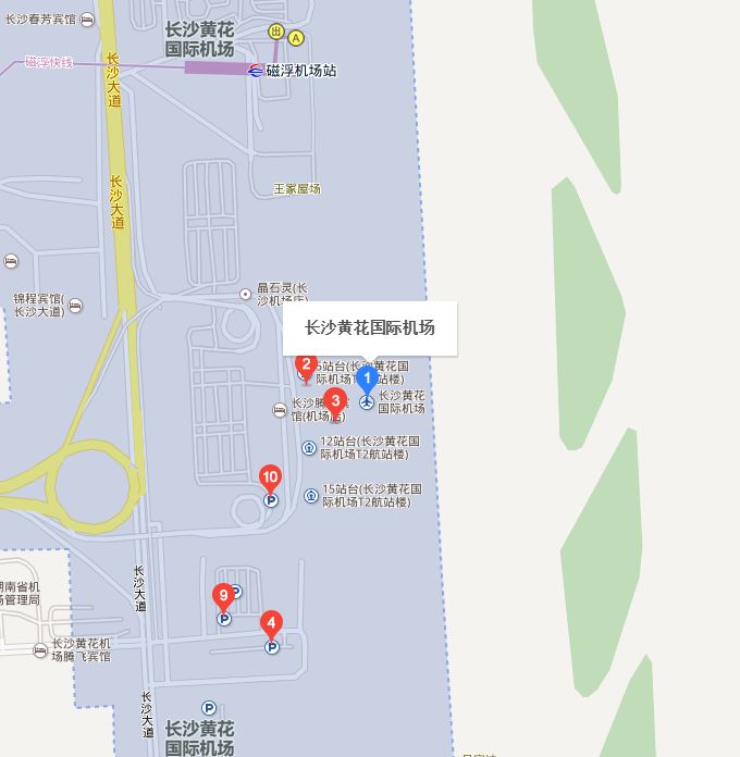 长沙黄花机场地图