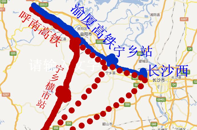 呼南高铁线路图