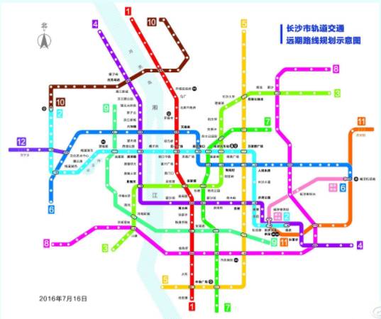 长沙地铁12条线规划