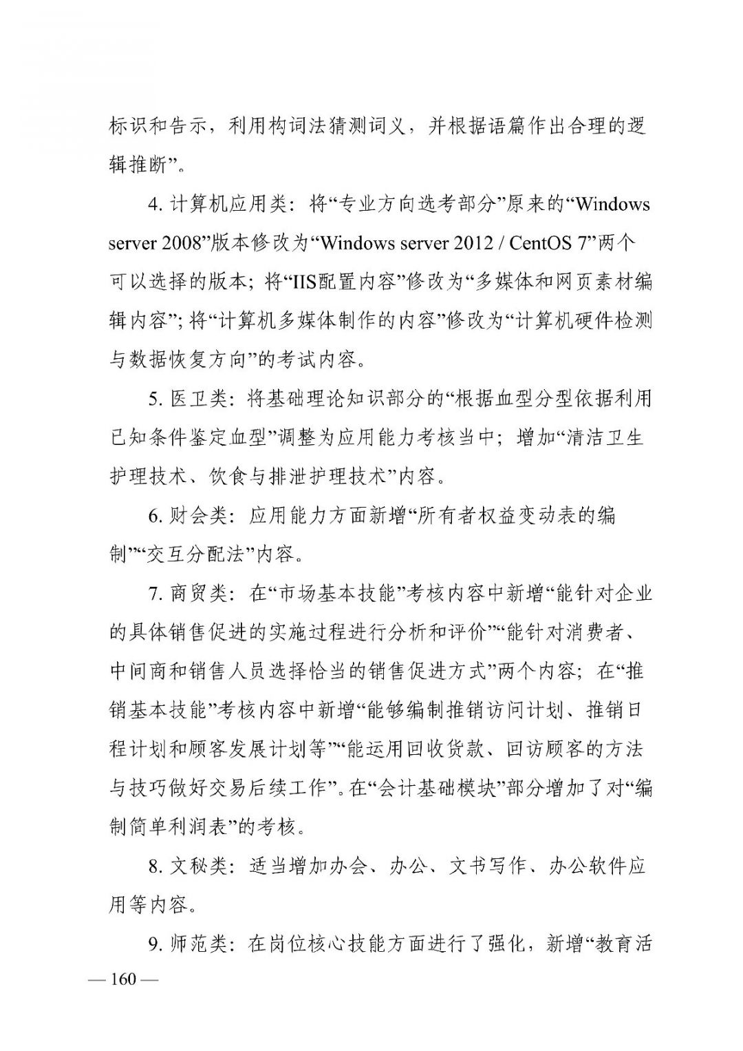 2022湖南普通高等学校对口招生考试基本要求及考试大纲修订说明