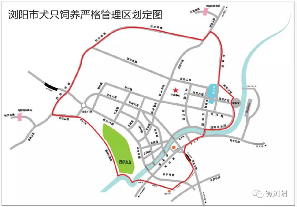 浏阳养犬严格管理区划分范围
