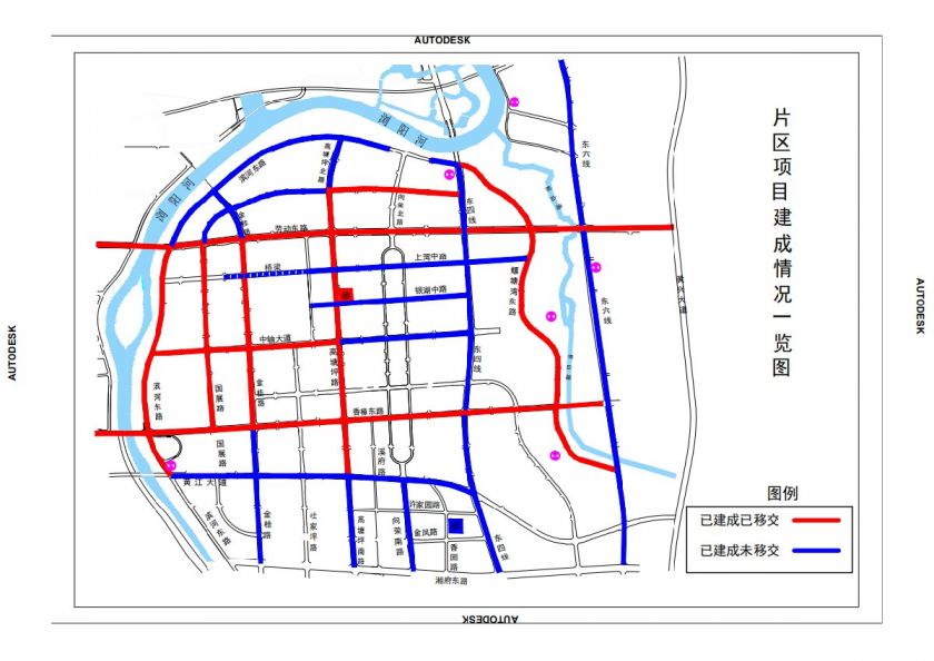 长沙高铁会展新城会展片区11条主干道路全部建成