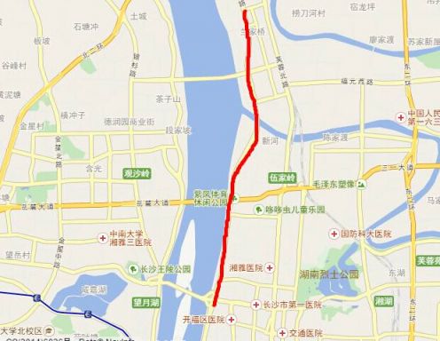 长沙湘府路地图走向详情